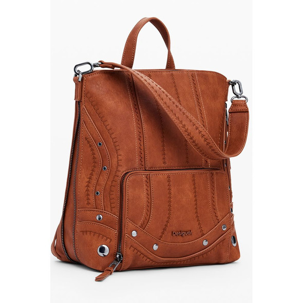 Brown Polyethylene Women Mini Backpack Brown Polyethylene Women Mini Backpack
