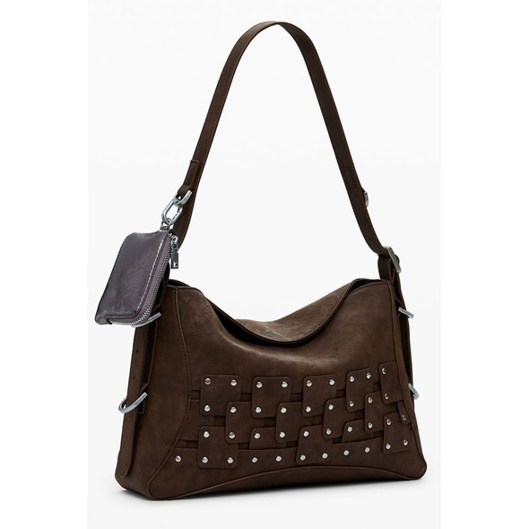 Brown Polyethylene Women Handbag DE-39797 Brown Polyethylene Women Handbag DE-39797