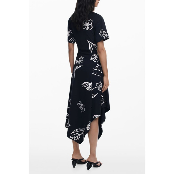 Black Cotton Women Dress DE-39761 Black Cotton Women Dress DE-39761