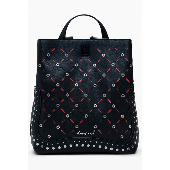 Black Polyethylene Women Backpack DE-39812 Black Polyethylene Women Backpack DE-39812