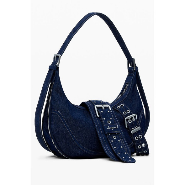 Blue Cotton Women Handbag Blue Cotton Women Handbag