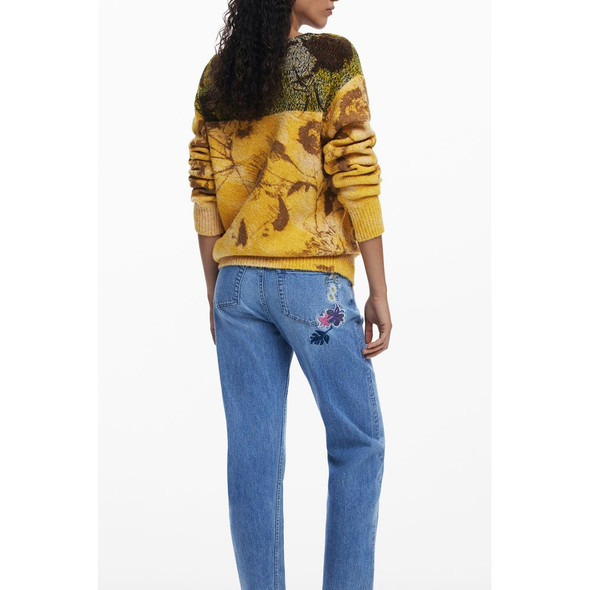 Yellow Wool Women Sweater DE-39765 Yellow Wool Women Sweater DE-39765