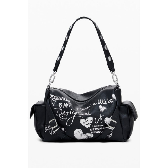 Black Polyethylene Women Handbag DE-39845 Black Polyethylene Women Handbag DE-39845