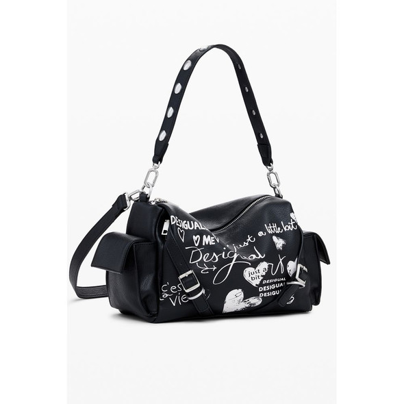 Black Polyethylene Women Handbag DE-39845 Black Polyethylene Women Handbag DE-39845