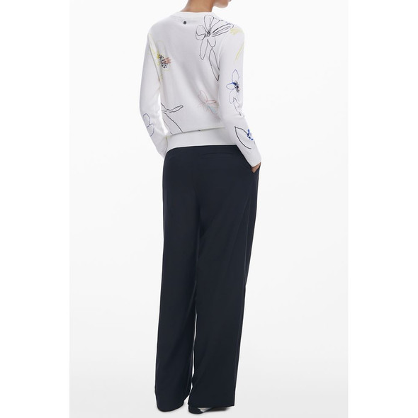 White Viscose Women Sweater DE-39772 White Viscose Women Sweater DE-39772