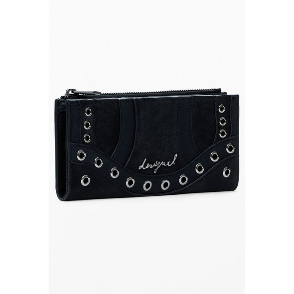 Black Polyethylene Women Wallet DE-39849 Black Polyethylene Women Wallet DE-39849