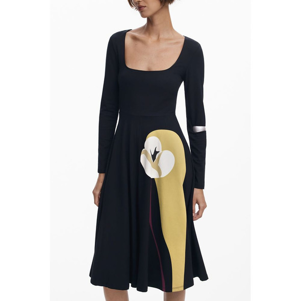 Black Cotton Women Dress DE-39783 Black Cotton Women Dress DE-39783