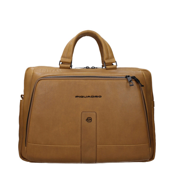 Beige Leather Business And Laptop Bags Beige Leather Business And Laptop Bags