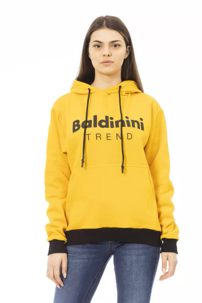 Yellow Cotton Women Hoodie Yellow Cotton Women Hoodie