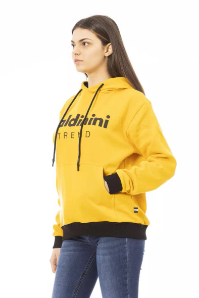 Yellow Cotton Women Hoodie Yellow Cotton Women Hoodie