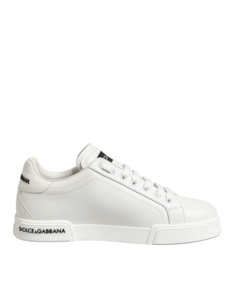 Black White Leather Portofino Sneaker Shoes Black White Leather Portofino Sneaker Shoes