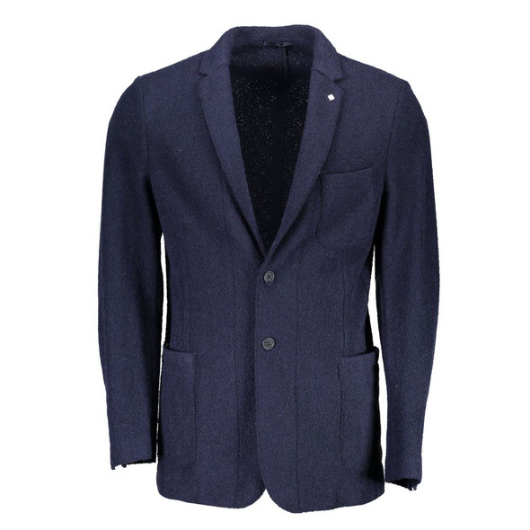 Gant Blue Wool Men Jacket Gant Blue Wool Men Jacket