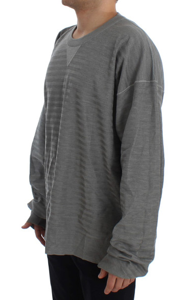 Gray Crewneck Pullover Silk Sweater Gray Crewneck Pullover Silk Sweater