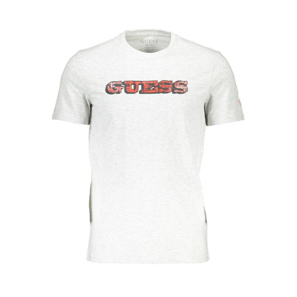 Guess Jeans Gray Cotton Men T-Shirt Guess Jeans Gray Cotton Men T-Shirt