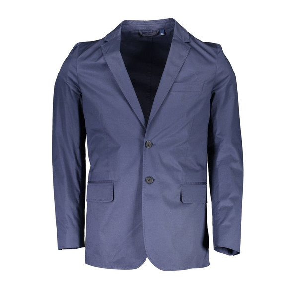 Gant Blue Cotton Men Jacket Gant Blue Cotton Men Jacket