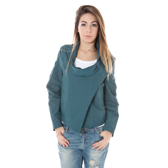 Green Polyamide Women Jacket CA-2912 Green Polyamide Women Jacket CA-2912