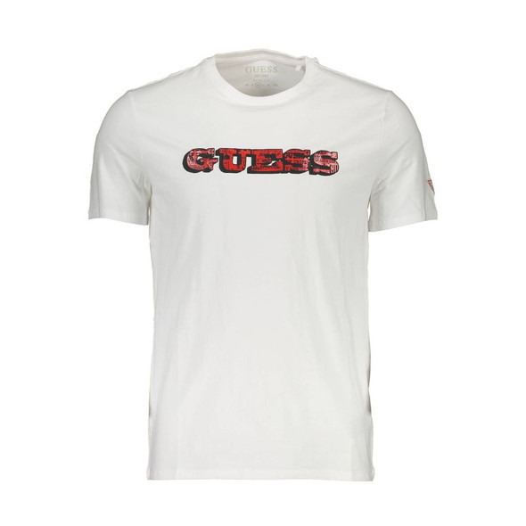 Guess Jeans White Cotton Men T-Shirt GU-4160 Guess Jeans White Cotton Men T-Shirt GU-4160