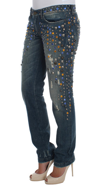 Crystal Embellished GIRLY Slim Fit Jeans Crystal Embellished GIRLY Slim Fit Jeans
