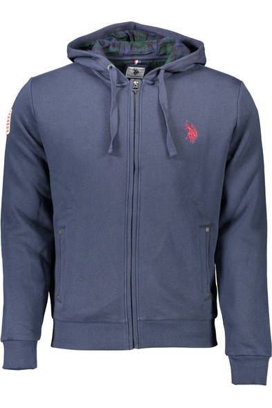 U.S. POLO ASSN. Blue Cotton Men Sweater US-9364 U.S. POLO ASSN. Blue Cotton Men Sweater US-9364