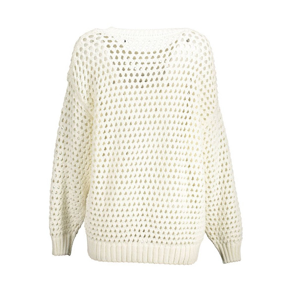 White Cotton Women Sweater GA-14738 White Cotton Women Sweater GA-14738