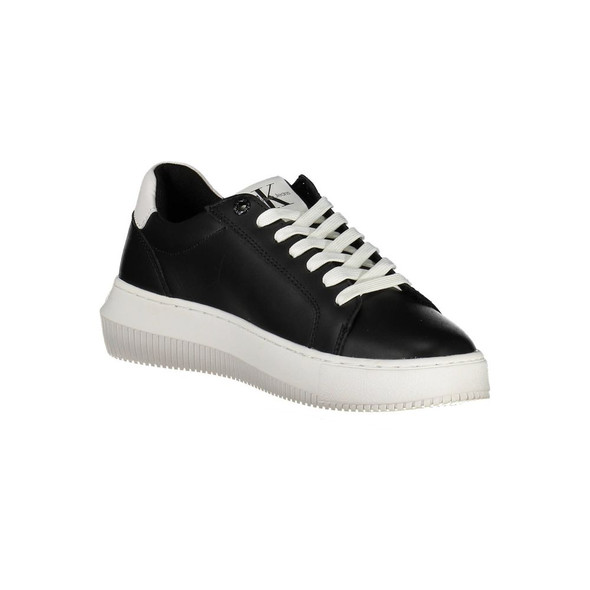 Black Leather Women Sneaker CA-17972 Black Leather Women Sneaker CA-17972