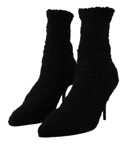 Dolce & Gabbana Black Stiletto Heels Mid Calf Women Boots Dolce & Gabbana Black Stiletto Heels Mid Calf Women Boots
