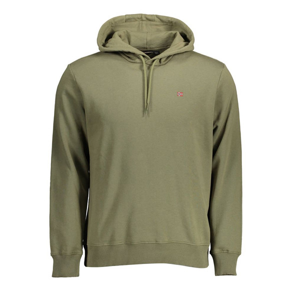 Napapijri Green Cotton Men Sweater NA-14618 Napapijri Green Cotton Men Sweater NA-14618