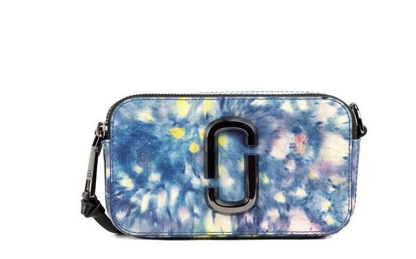 The Snapshot bag Watercolor Blue Printed Leather Shoulder Bag Purse The Snapshot bag Watercolor Blue Printed Leather Shoulder Bag Purse