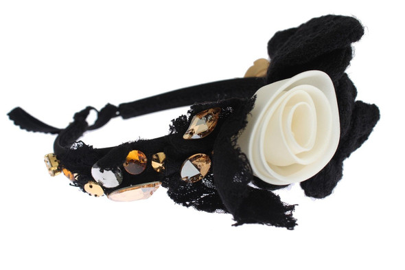 Diadem Headband Tiara White Rose Crystal Hair Gold Diadem Headband Tiara White Rose Crystal Hair Gold