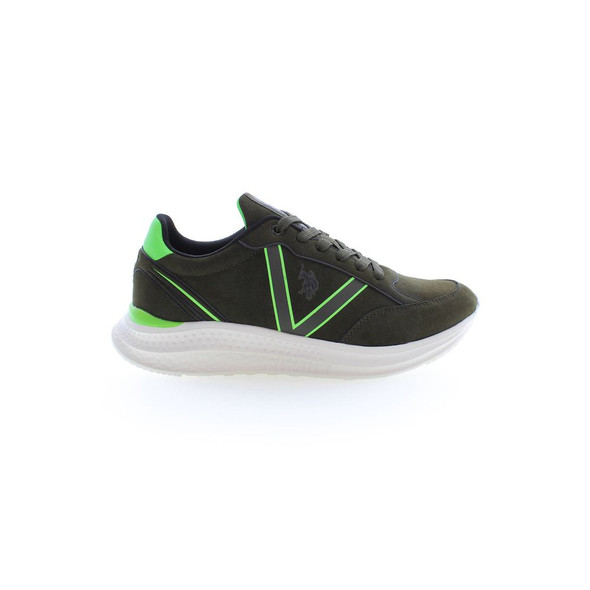 Green Polyester Men Sneaker Green Polyester Men Sneaker