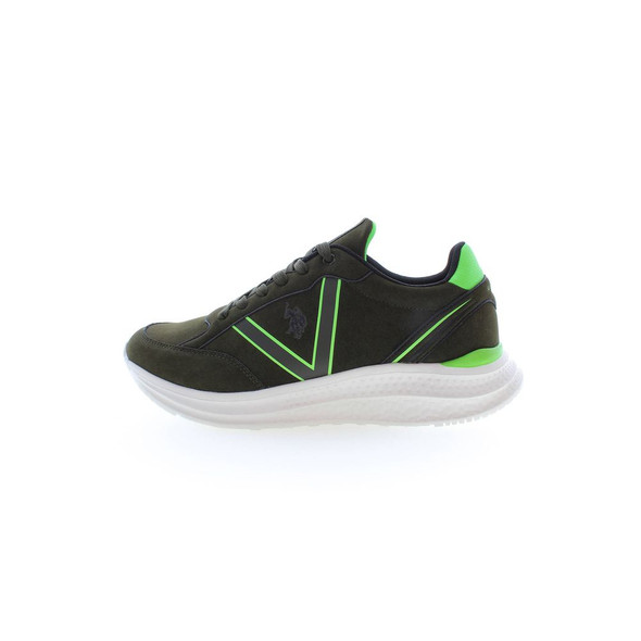 Green Polyester Men Sneaker Green Polyester Men Sneaker