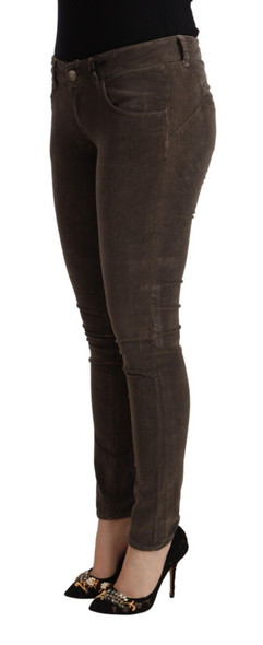Acht Brown Cotton Slim Fit Denim Low Waist Jeans Acht Brown Cotton Slim Fit Denim Low Waist Jeans