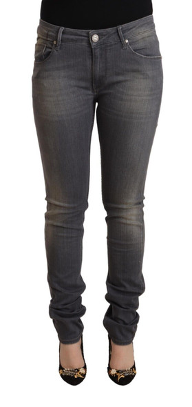 Acht Dark Gray Washed Cotton Denim Skinny Jeans Acht Dark Gray Washed Cotton Denim Skinny Jeans