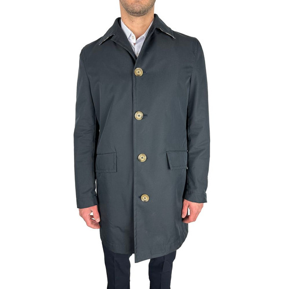 Aquascutum Blue Cotton Men Jacket Aquascutum Blue Cotton Men Jacket