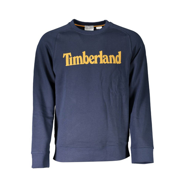 Timberland Blue Cotton Unisex Sweatshirt Timberland Blue Cotton Unisex Sweatshirt