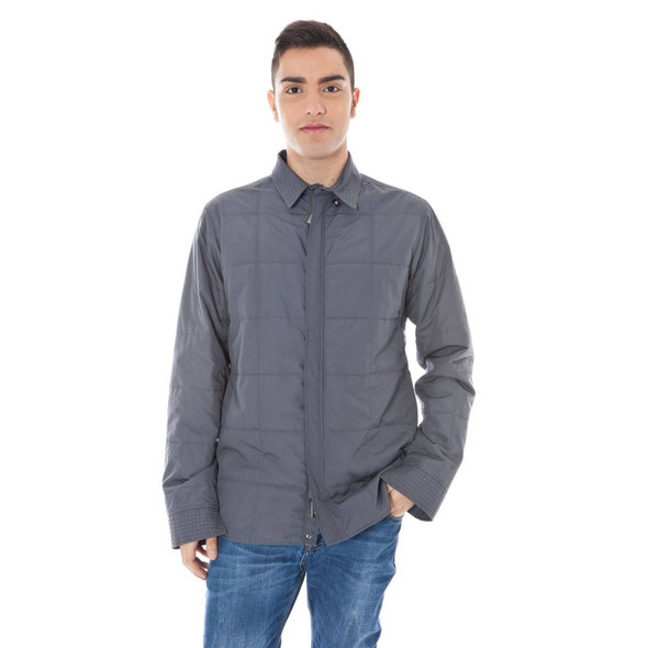 Gray Polyester Men Jacket Gray Polyester Men Jacket