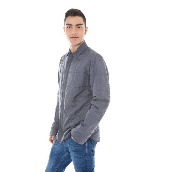 Gray Polyester Men Jacket Gray Polyester Men Jacket
