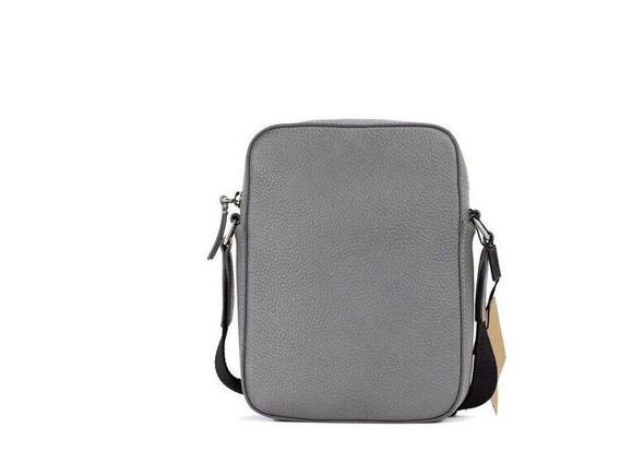 Thornton Small Grey Embossed Logo Grainy Leather Crossbody Handbag Thornton Small Grey Embossed Logo Grainy Leather Crossbody Handbag
