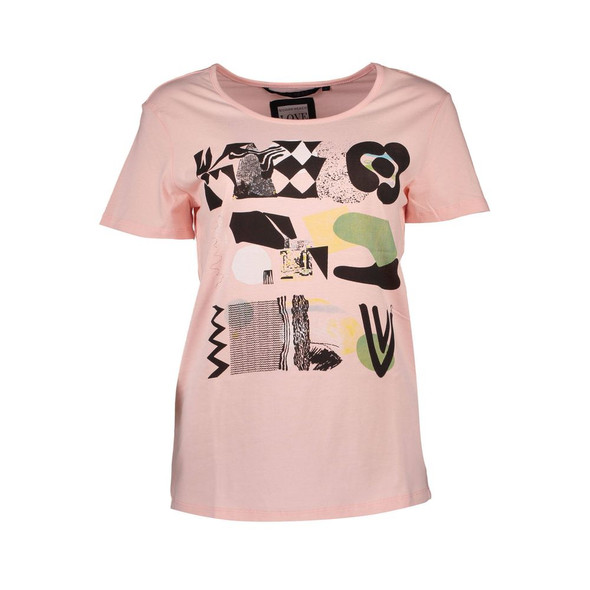 Silvian Heach Pink Cotton Unisex T-Shirt Silvian Heach Pink Cotton Unisex T-Shirt
