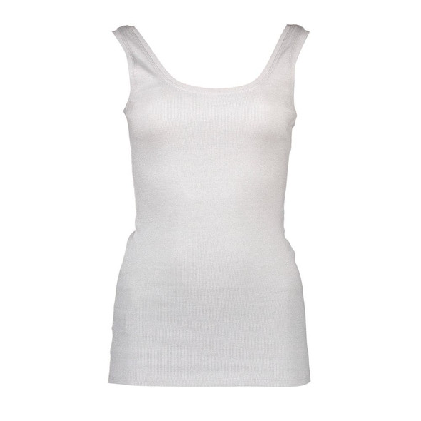 Silvian Heach White Cotton Women's Tank Top Silvian Heach White Cotton Women's Tank Top