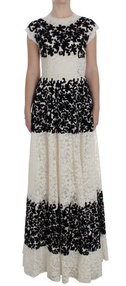 Dolce & Gabbana Floral Lace Ricamo Long Ball Maxi Dress Dolce & Gabbana Floral Lace Ricamo Long Ball Maxi Dress