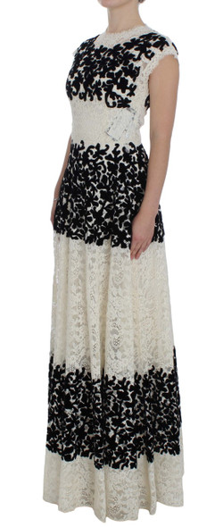 Floral Lace Ricamo Long Ball Maxi Dress Floral Lace Ricamo Long Ball Maxi Dress
