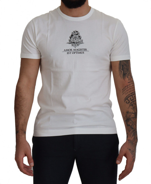 White Logo Cotton Amor Magister T-shirt White Logo Cotton Amor Magister T-shirt