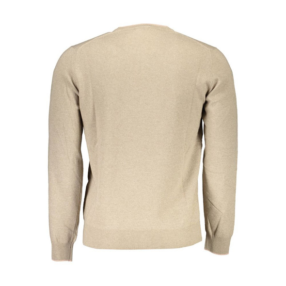 Beige Wool Men Sweater Beige Wool Men Sweater