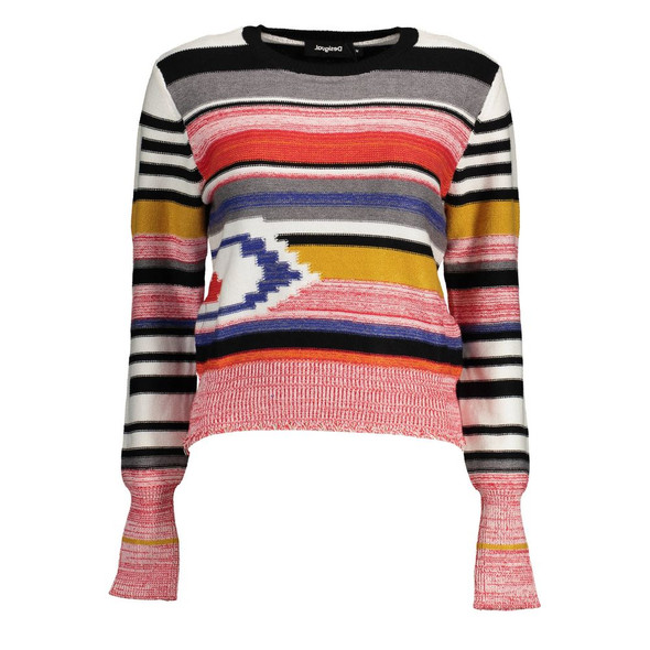 Desigual Red Viscose Women Sweater Desigual Red Viscose Women Sweater
