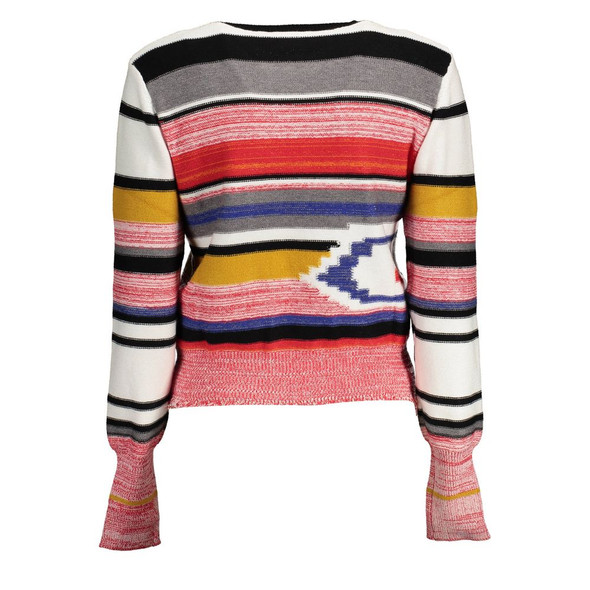Desigual Red Viscose Women Sweater Desigual Red Viscose Women Sweater