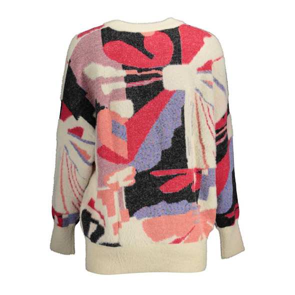 Desigual White Viscose Women Sweater Desigual White Viscose Women Sweater