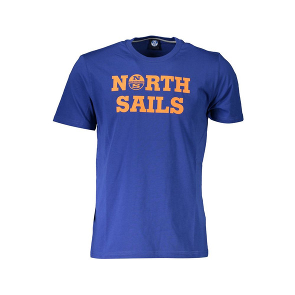 North Sails Blue Cotton Men T-Shirt NO-17675 North Sails Blue Cotton Men T-Shirt NO-17675