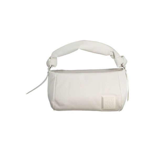 White Polyester Women Handbag White Polyester Women Handbag