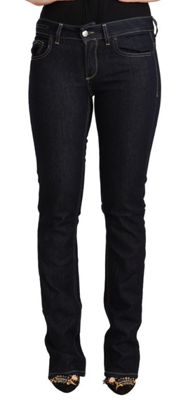 Black Cotton Stretch Low Waist Skinny Denim Jeans Black Cotton Stretch Low Waist Skinny Denim Jeans